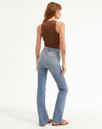 Veronica Beard Cameron Raw Hem Bootcut Jean - Riviera Breeze