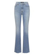 Veronica Beard Cameron Raw Hem Bootcut Jean - Riviera Breeze