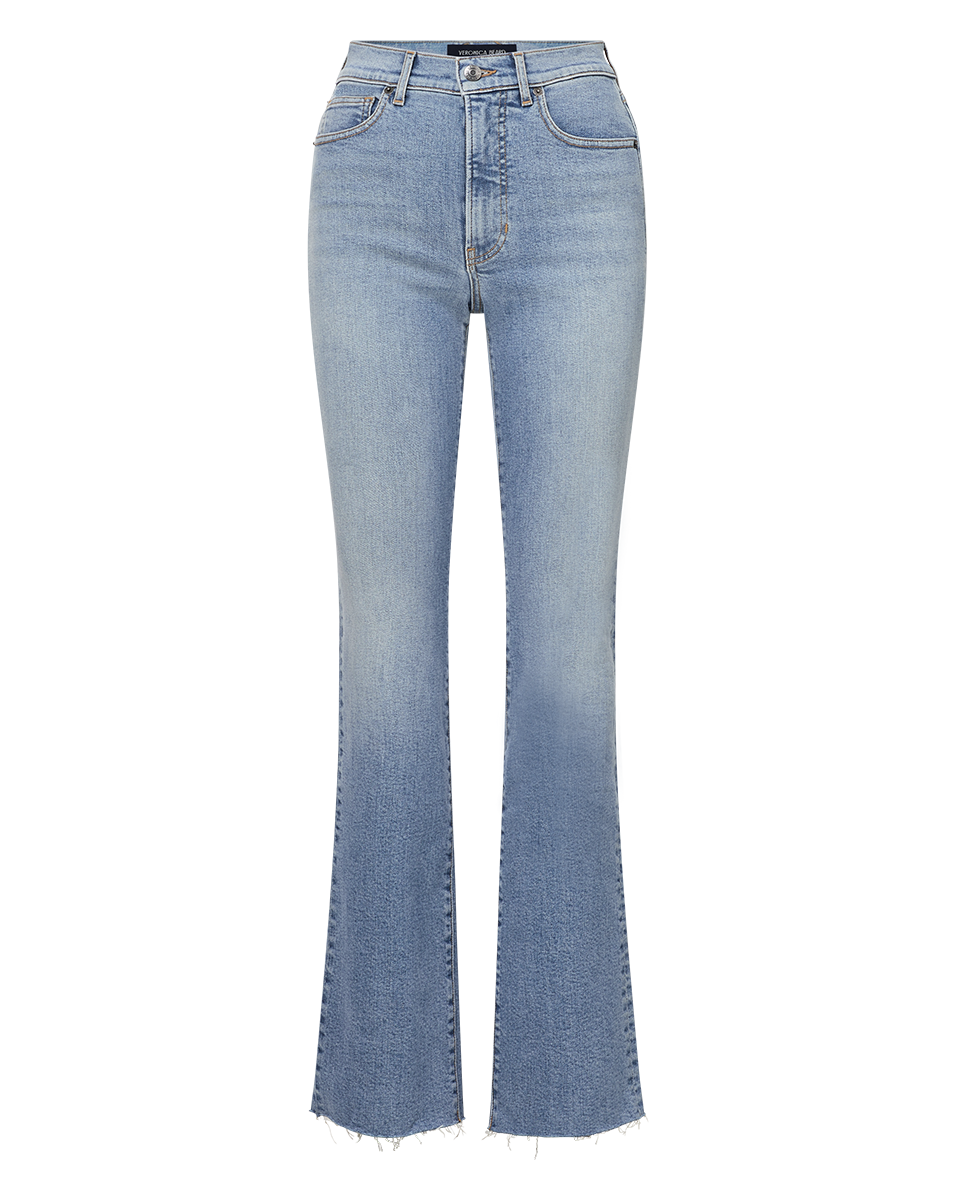 Veronica Beard Cameron Raw Hem Bootcut Jean - Riviera Breeze