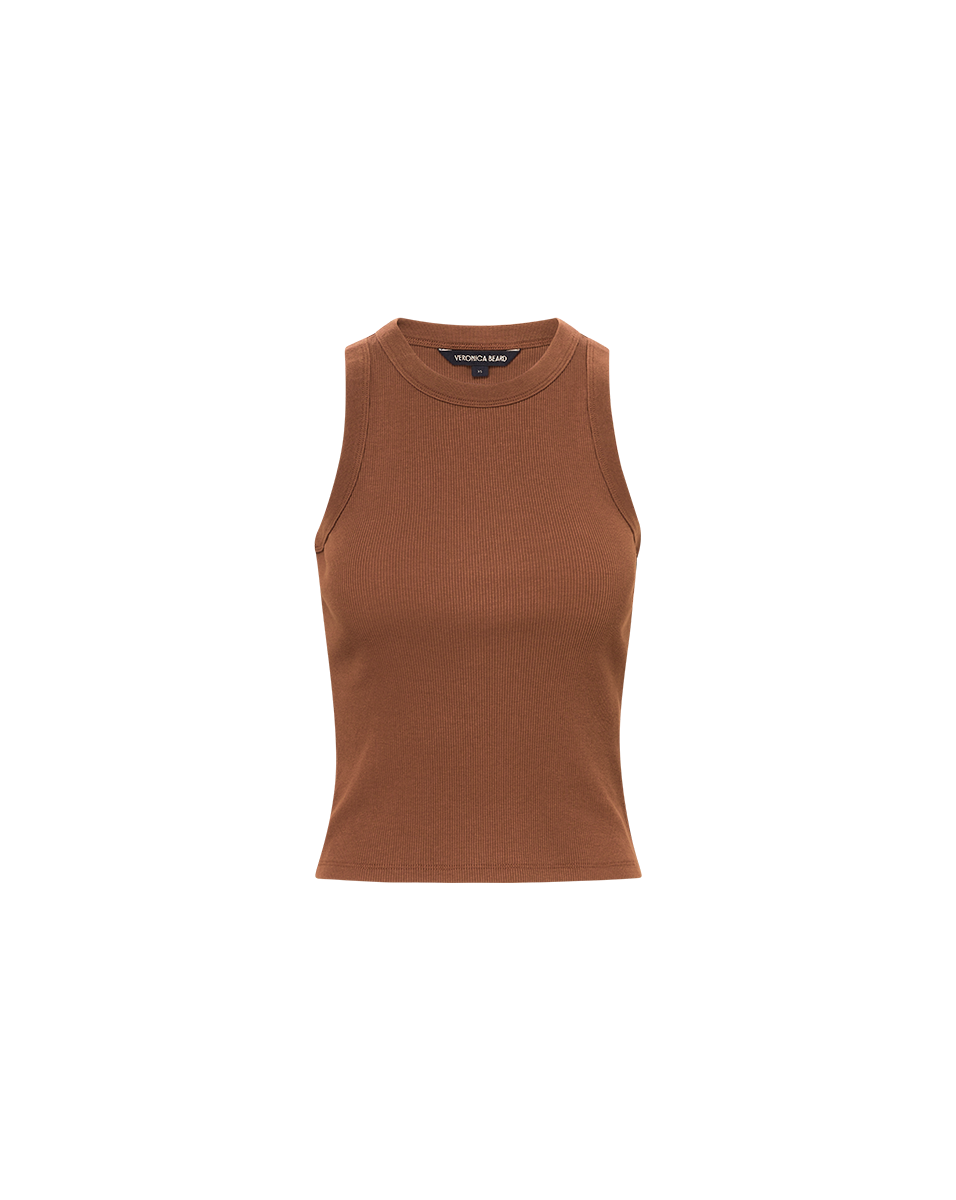 Veronica Beard Jordyn Cropped Tank Top Light Chicory