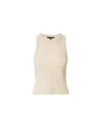 Veronica Beard Jordyn Cropped Tank Top - Limestone