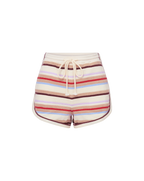 Veronica Beard Mulberry Striped Shorts Stone Khaki Multi