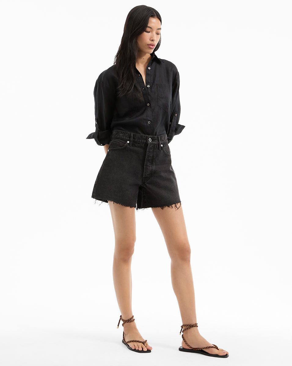 Veronica Beard Ellis Denim Short - Washed Onyx
