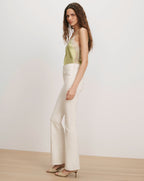 Veronica Beard Beverly Skinny-Flare Jean - Ecru