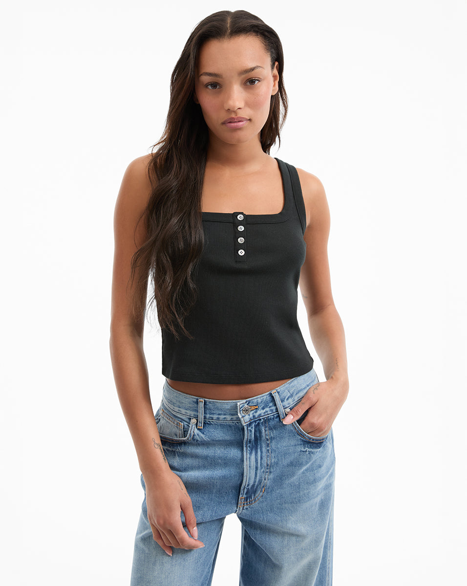 Veronica Beard Abbott Tank Top - Black