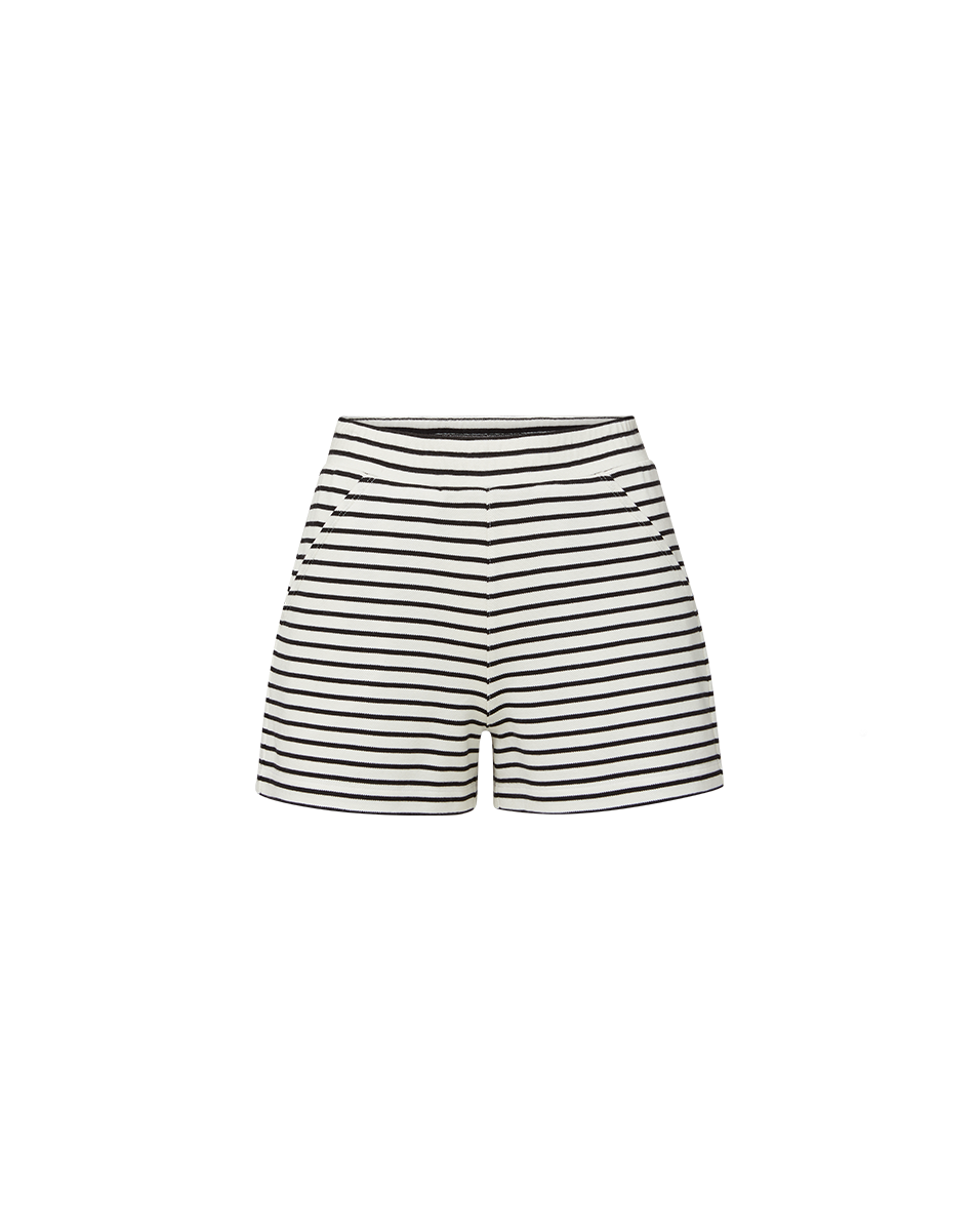 Veronica Beard Brighton Striped Short Dove White/Black