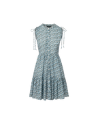 Veronica Beard Yulianna Floral Mini Dress Lake Mist Multi