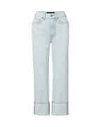 Veronica Beard Dylan Straight-Leg Jean - Pale Stone