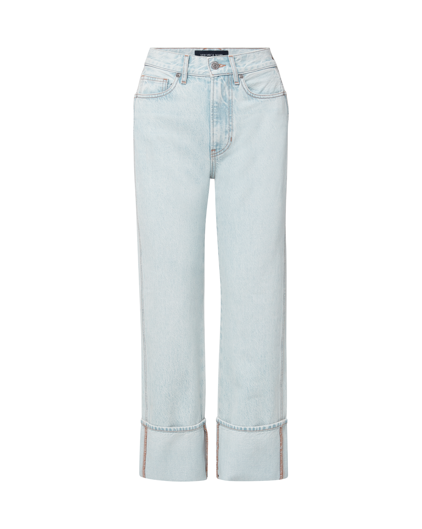Veronica Beard Dylan Straight-Leg Jean - Pale Stone