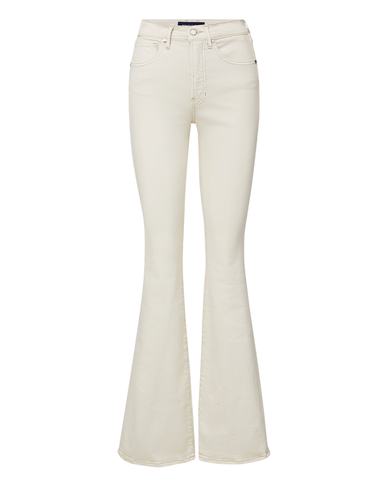 Grant Studded Wide-Leg Jean in White | Veronica Beard