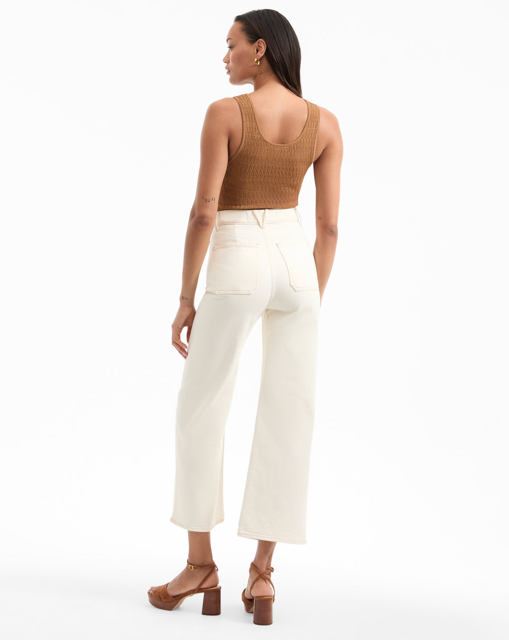 Veronica Beard Grant Wide-Leg Jean - Ecru