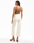 Veronica Beard Grant Wide-Leg Jean - Ecru