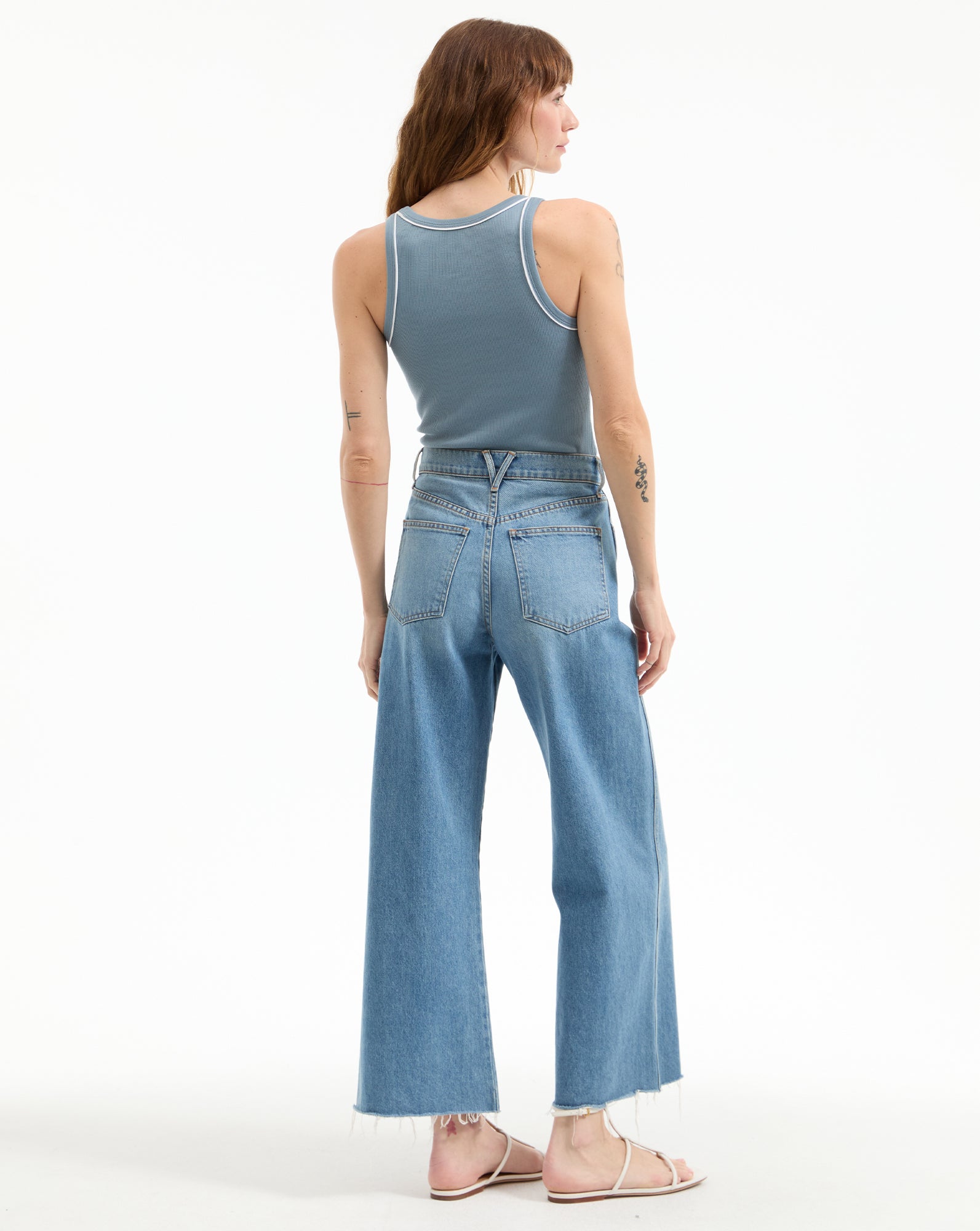 Veronica Beard Birke Scoop-Neck Tank Top - Lake Mist