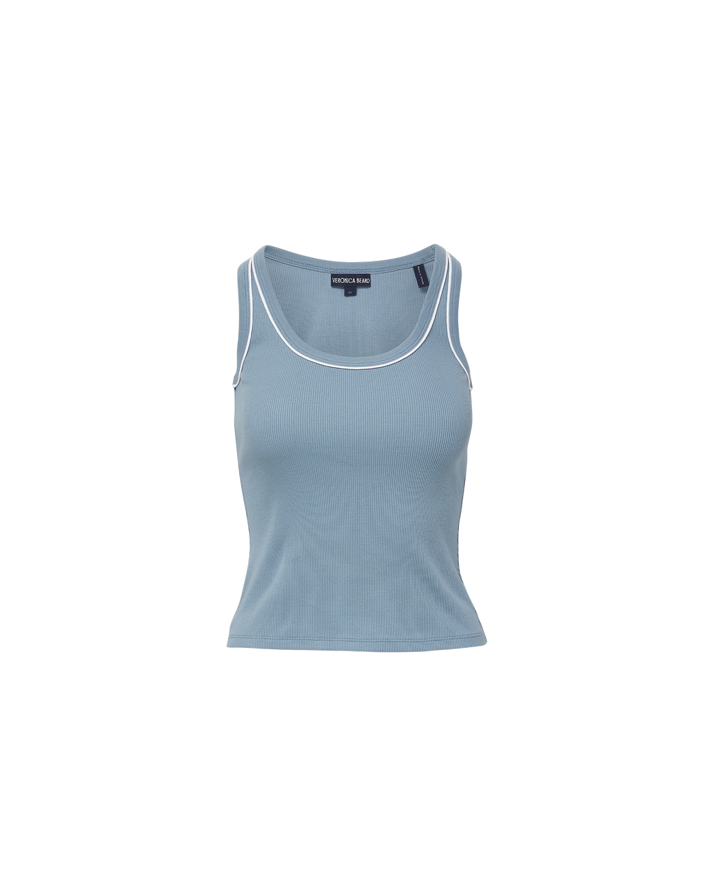 Veronica Beard Birke Scoop-Neck Tank Top - Lake Mist