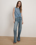 Veronica Beard Kellen Knit Tank Top - Lake Mist