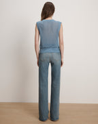 Veronica Beard Kellen Knit Tank Top - Lake Mist