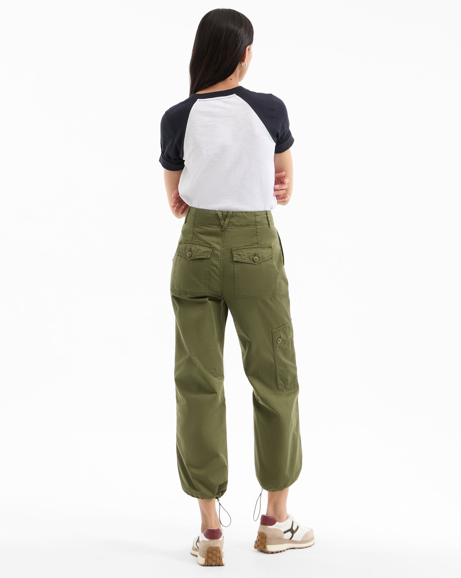 Veronica Beard Mandy Parachute Pant - Army
