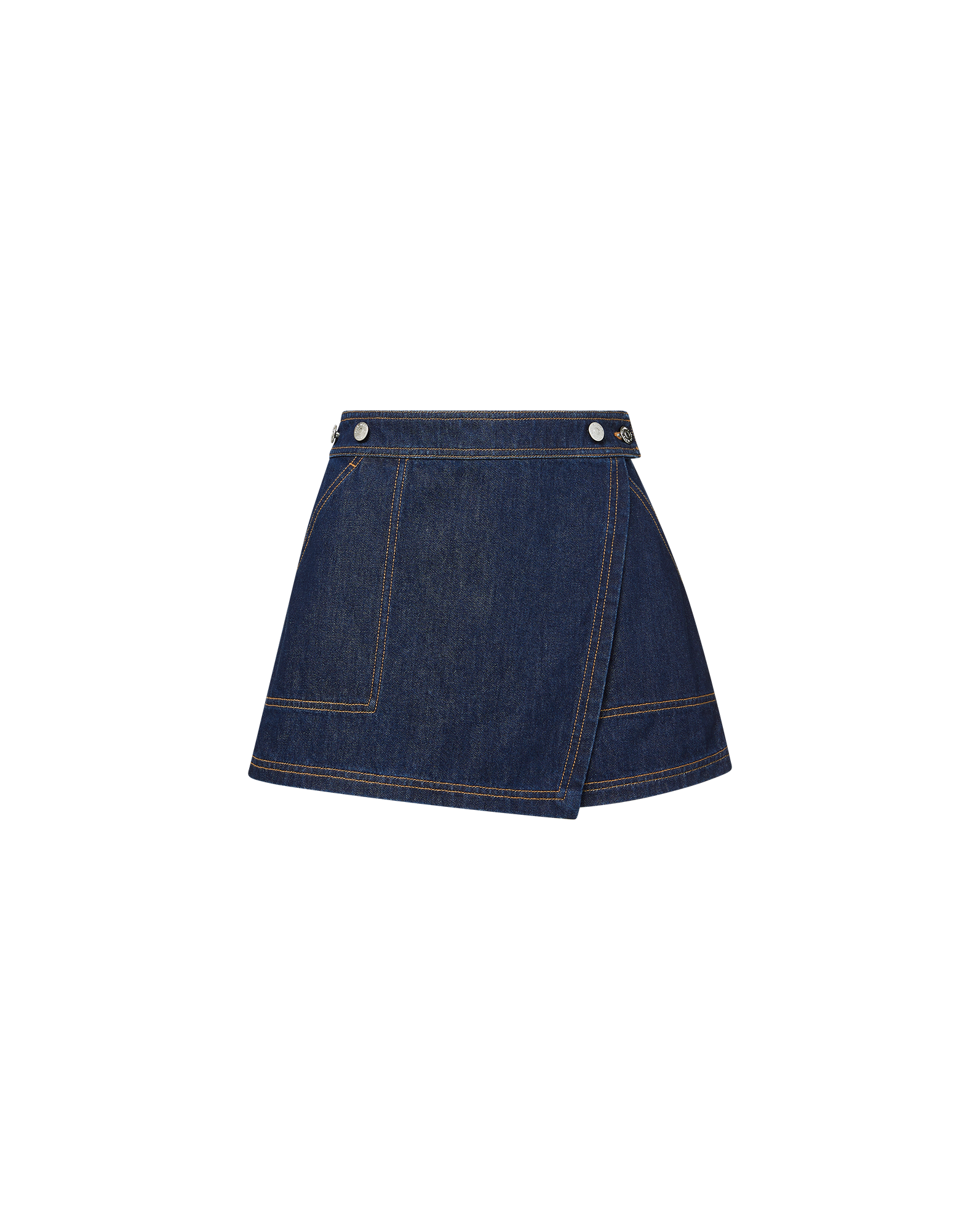 Veronica Beard Winslet Denim Skort - Indigo Rinse