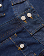 Veronica Beard Taylor Patch-Pocket Wide-Leg Jean - Indigo Rinse