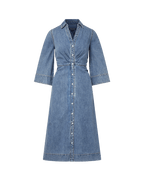 Veronica Beard Haydon Denim Midi Shirtdress - Rebel Blue