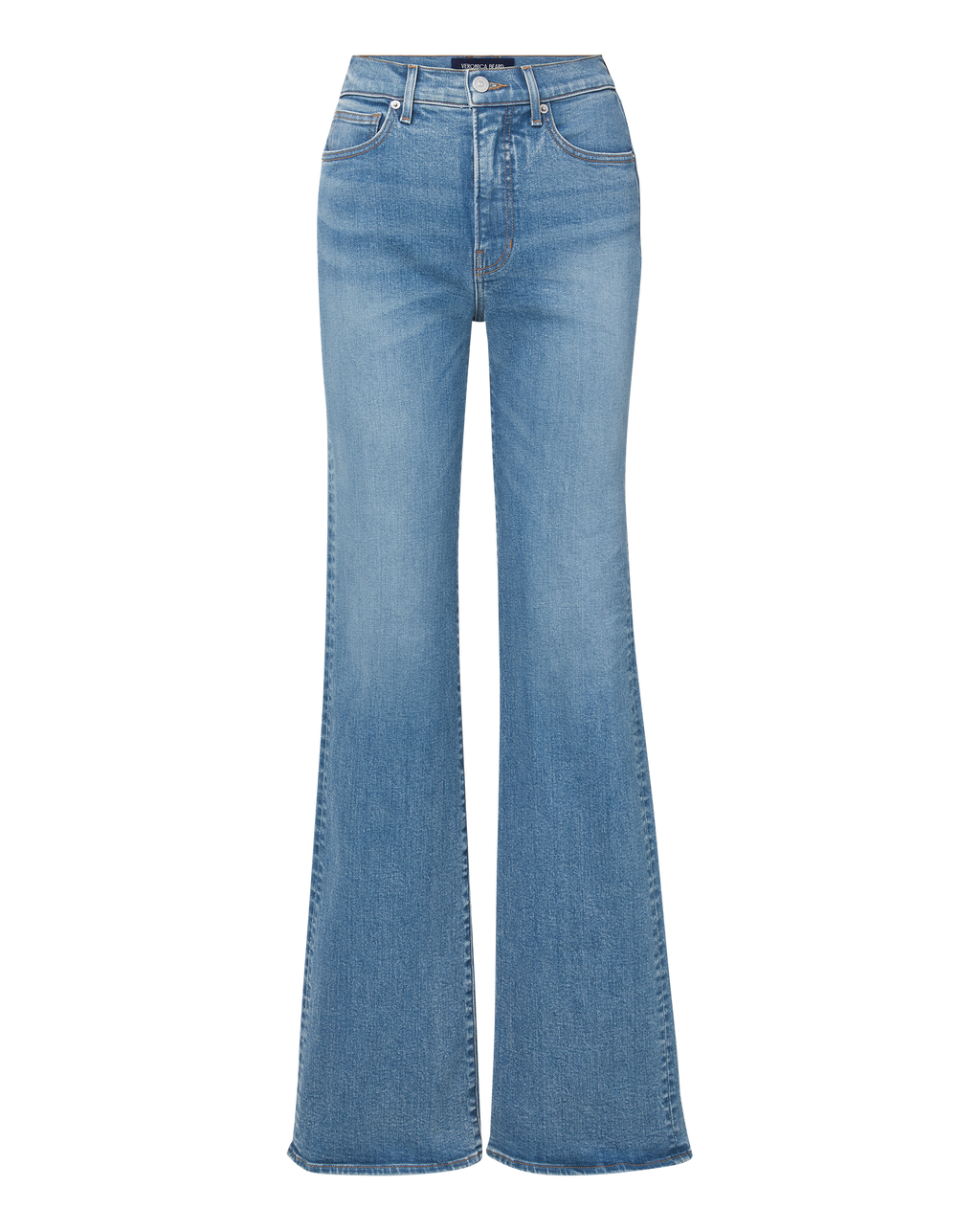 Veronica Beard Crosbie Slim Wide-Leg Jean - Ripple Haze