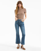 Veronica Beard Carson Kick-Flare Jean - Roadside Blue