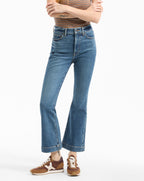 Veronica Beard Carson Kick-Flare Jean - Roadside Blue