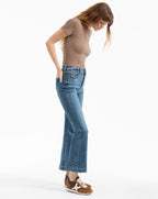 Veronica Beard Carson Kick-Flare Jean - Roadside Blue