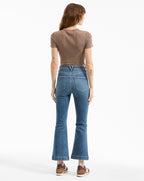 Veronica Beard Carson Kick-Flare Jean - Roadside Blue