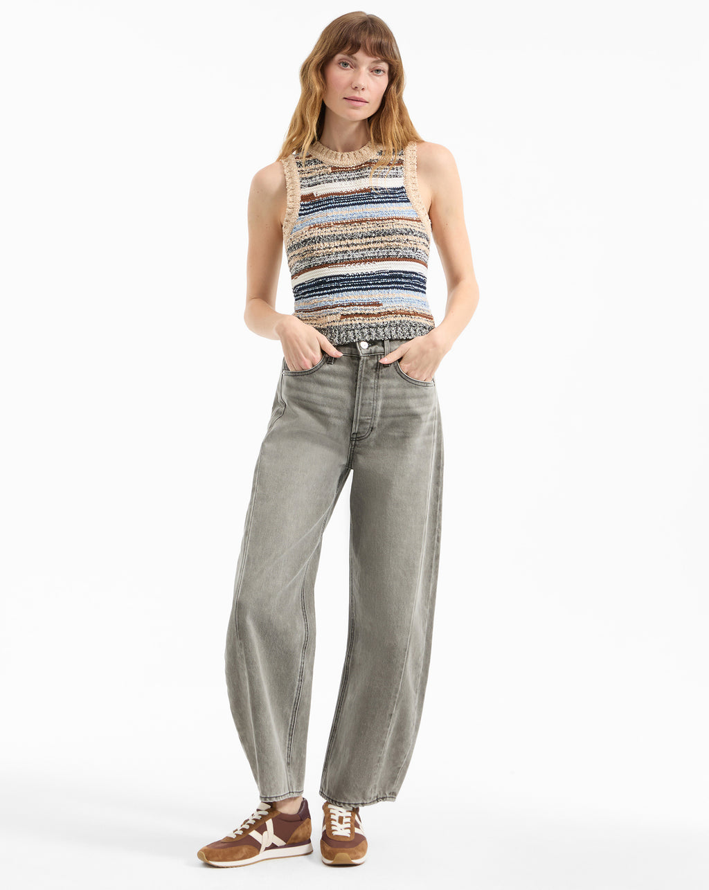 Veronica Beard Ryder Barrel Jean - Volcanic Dust