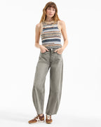 Veronica Beard Ryder Barrel Jean - Volcanic Dust