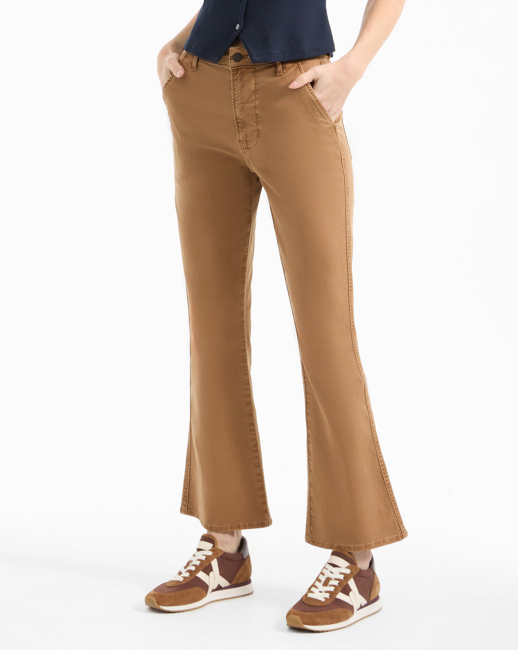 Veronica Beard Carson Kick-Flare Jean - Acorn