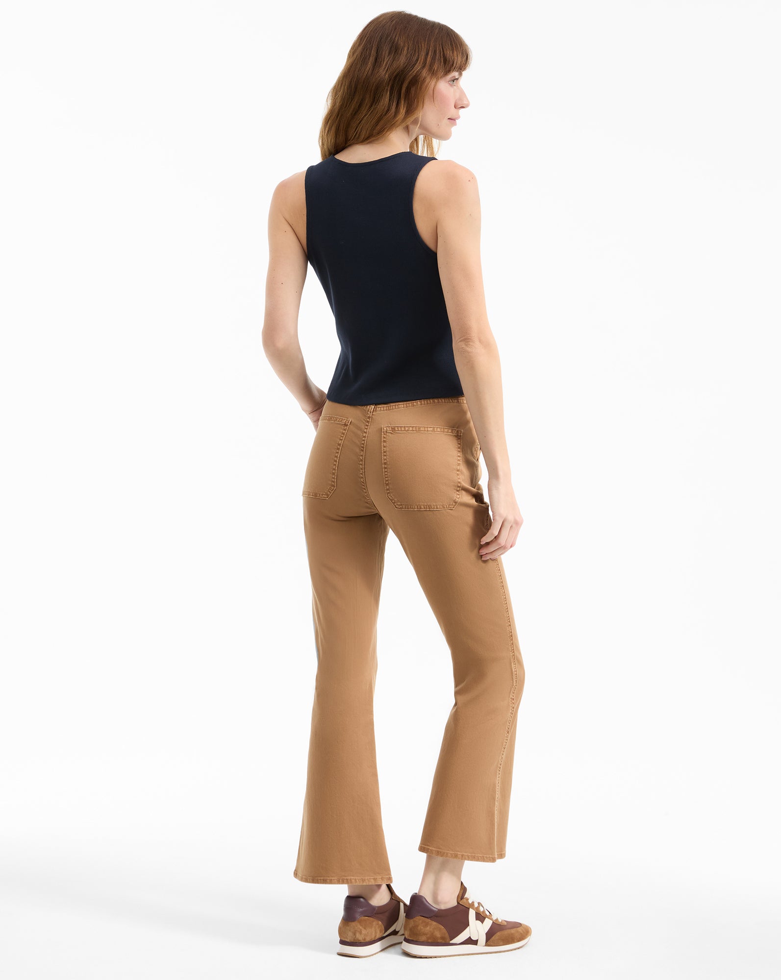 Veronica Beard Carson Kick-Flare Jean - Acorn