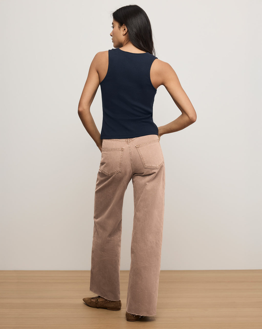 Veronica Beard Hoorne Button-Down Tank Top - Navy