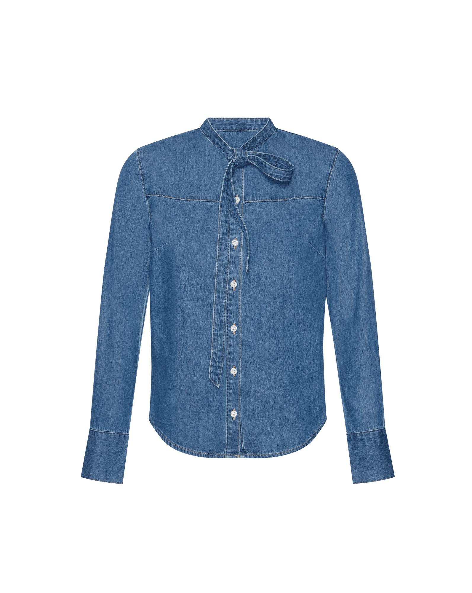 Veronica Beard Gabby Denim Button-Down Shirt - Serendipity