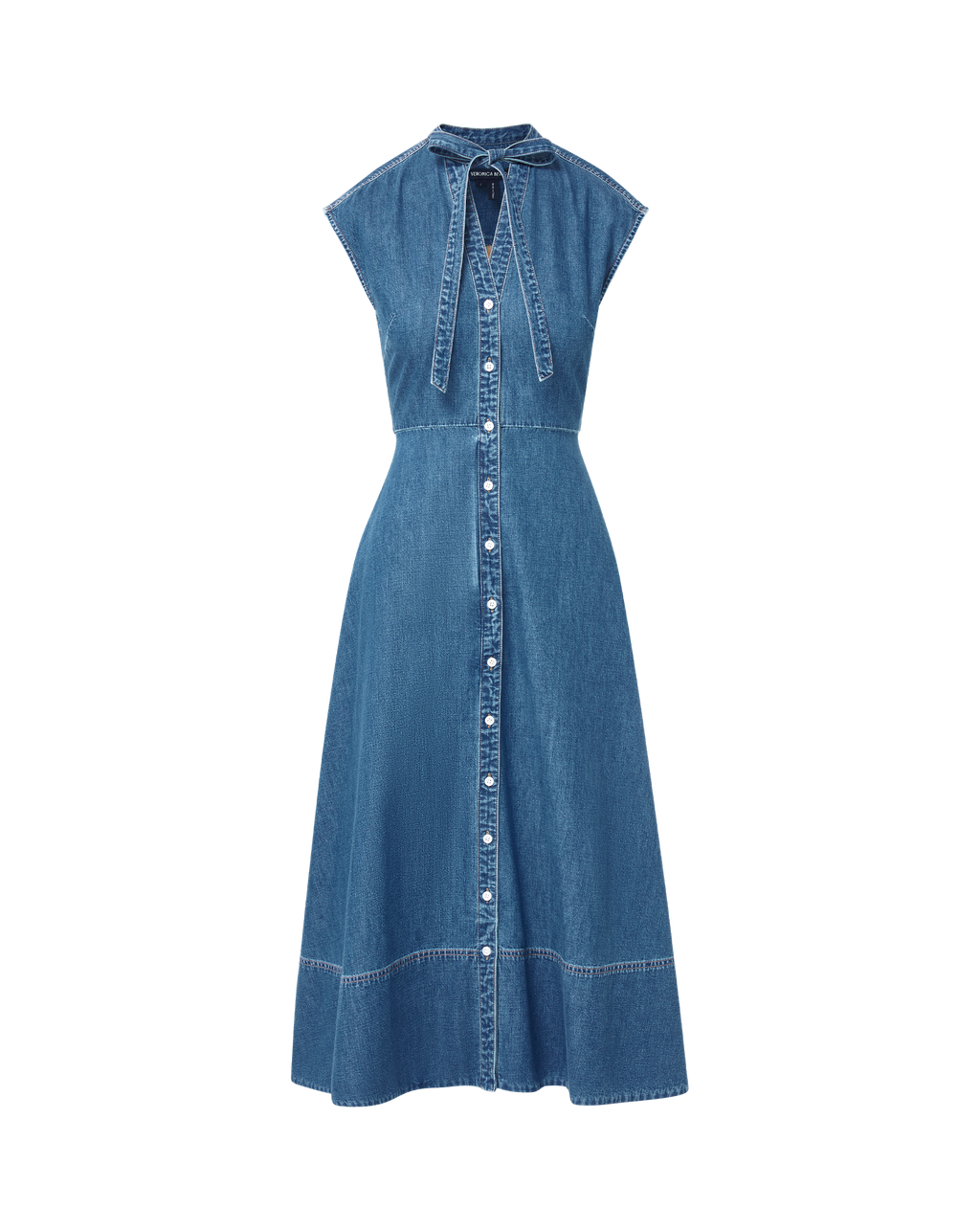 Veronica Beard Honora Denim Midi Shirtdress - Serendipity