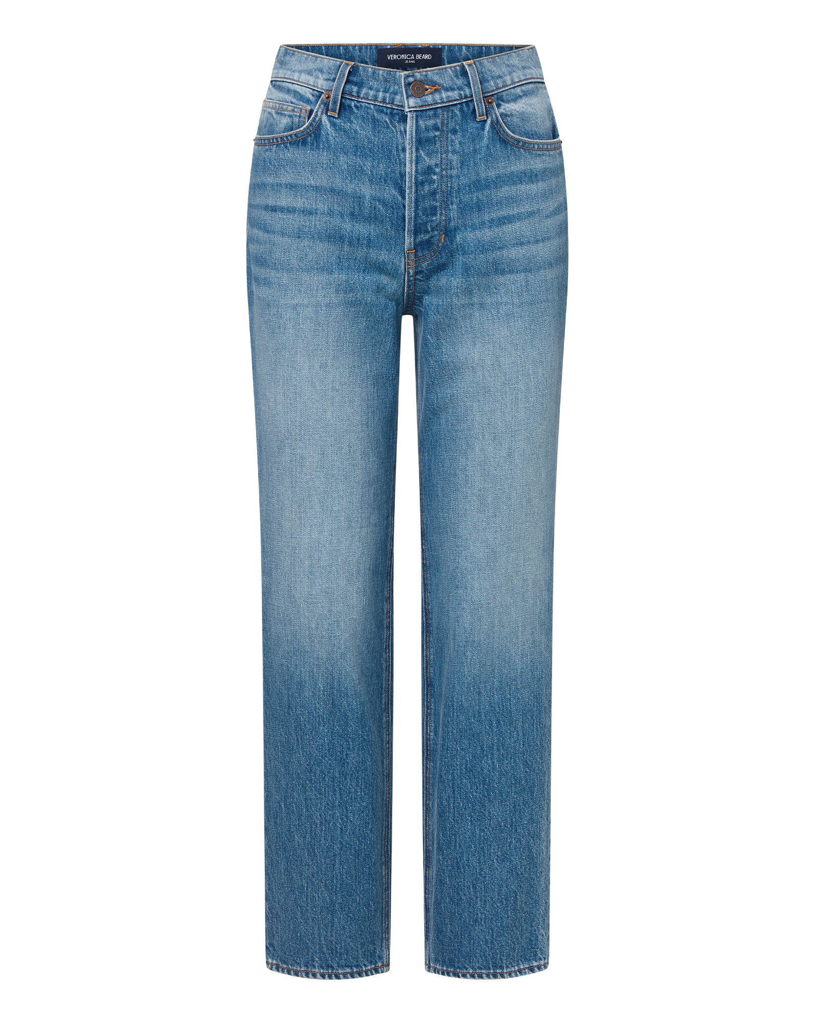 Veronica Beard Leah Straight-Leg Jean - Lakeshore Blush