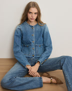 Veronica Beard Andrea Denim Jacket - French Kiss