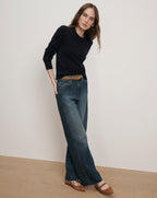 Veronica Beard Taylor Wide-Leg Jean - Rebel Moon