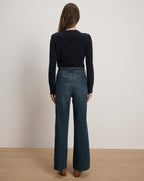Veronica Beard Taylor Wide-Leg Jean - Rebel Moon