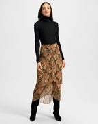 Veronica Beard Wyeth Ribbed Turtleneck Top - Black