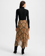 Veronica Beard Wyeth Ribbed Turtleneck Top - Black