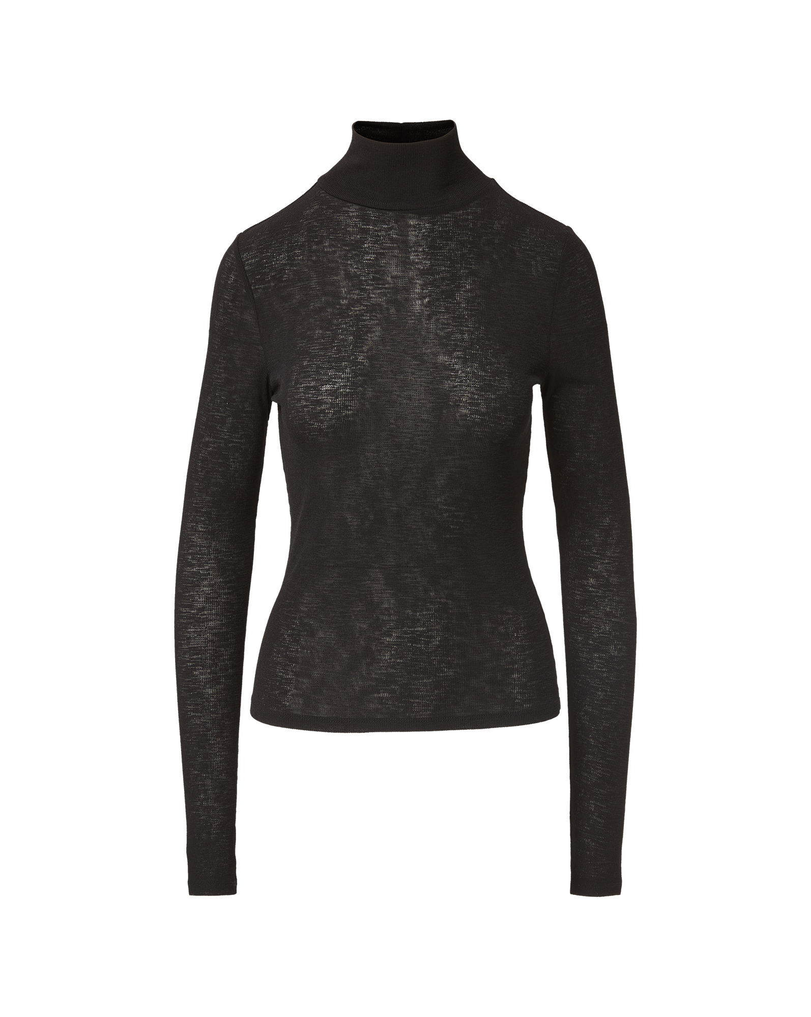 Veronica Beard Wyeth Ribbed Turtleneck Top Black
