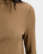 Veronica Beard Wyeth Ribbed Turtleneck Top - Lichen