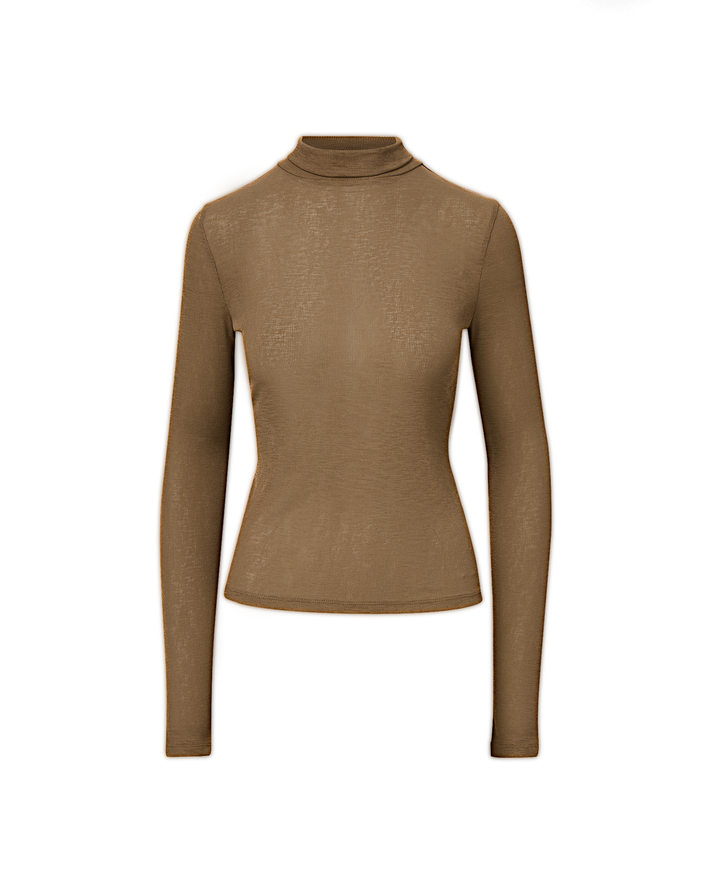 Veronica Beard Wyeth Ribbed Turtleneck Top Lichen