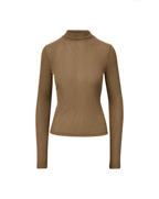 Veronica Beard Wyeth Ribbed Turtleneck Top Lichen