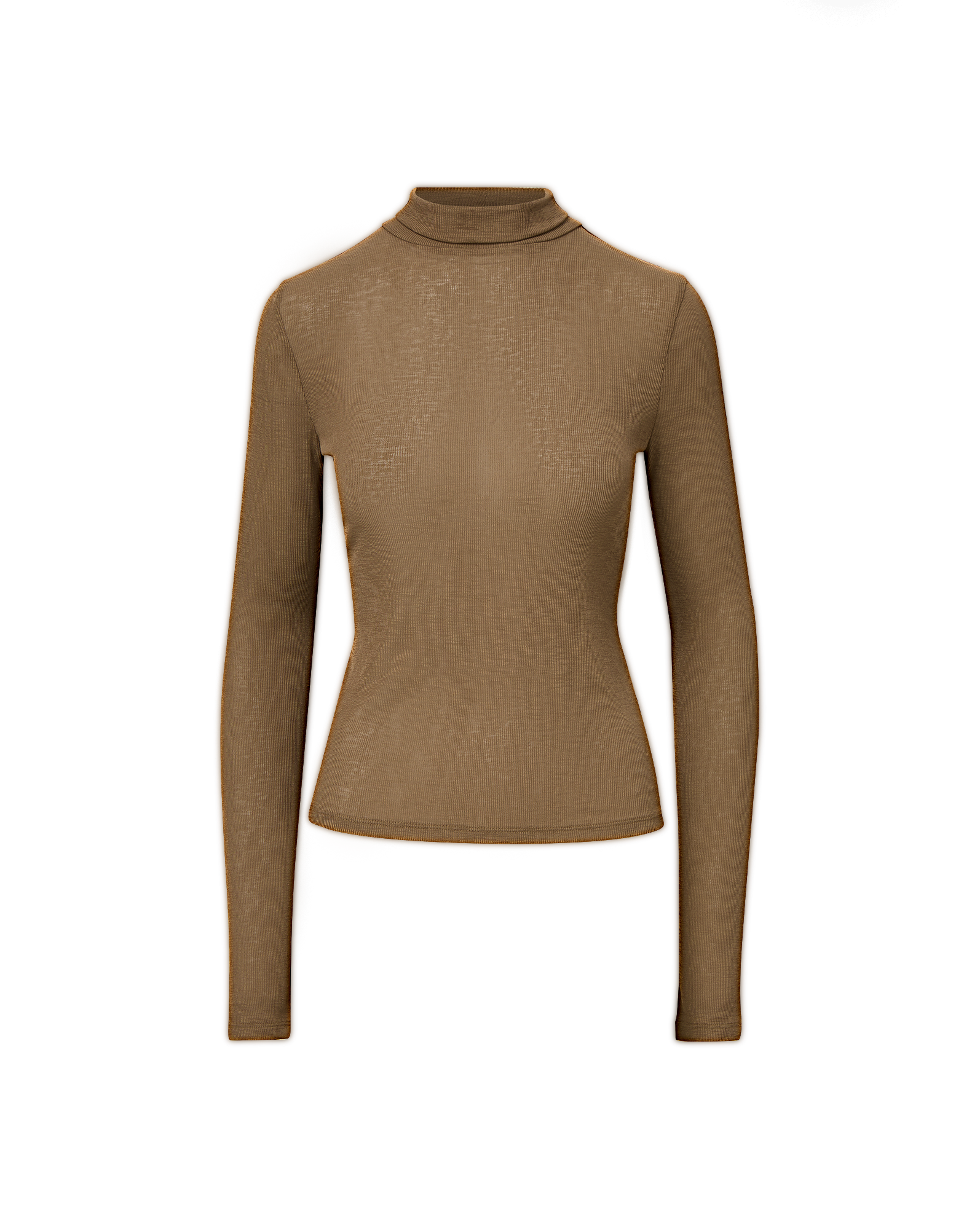 Veronica Beard Wyeth Ribbed Turtleneck Top Lichen