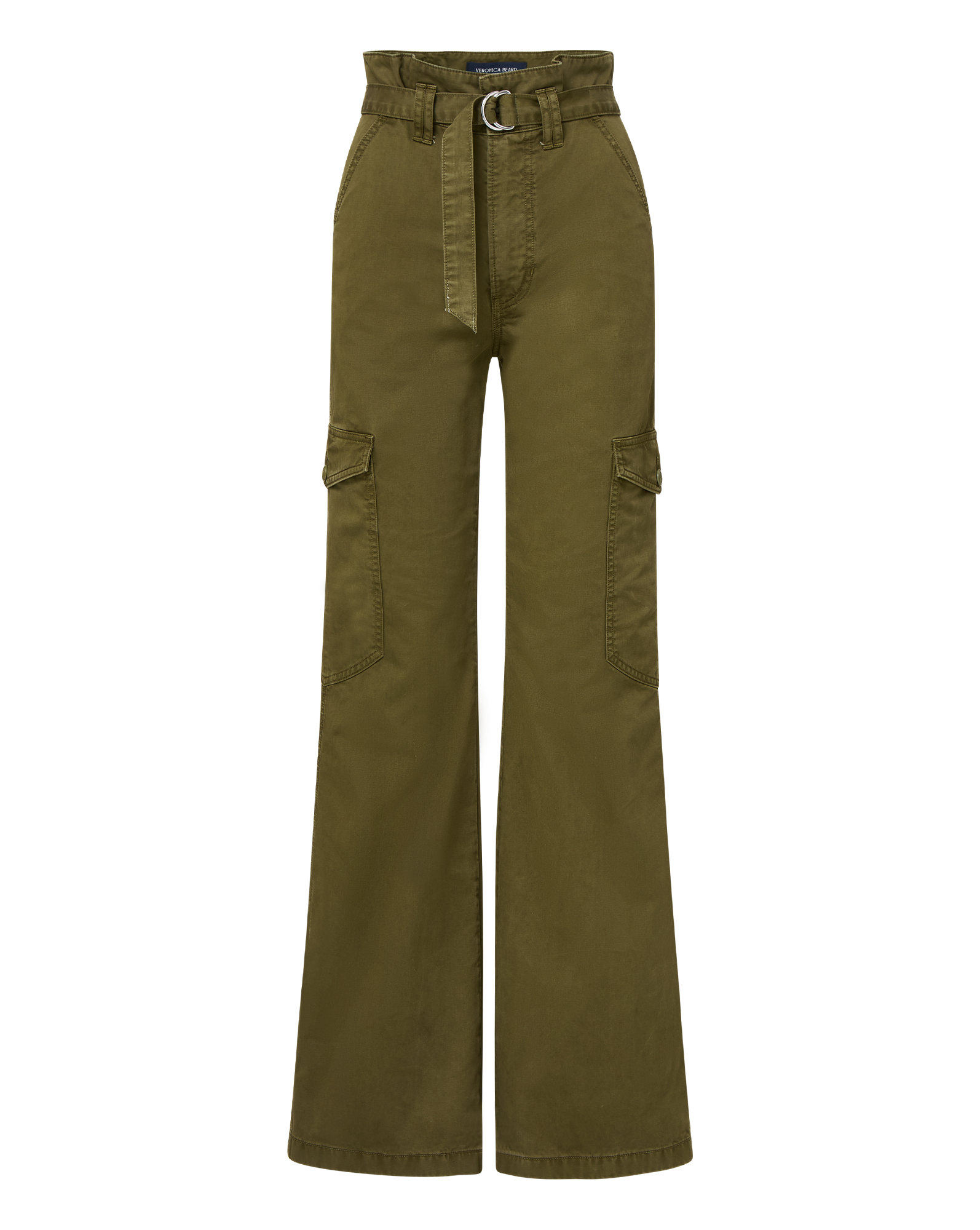 Veronica Beard Damara Wide-Leg Cargo Pant - Cypress