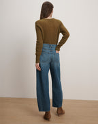 Veronica Beard Ryder Barrel Jean - Equinox Blue