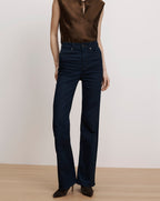 Veronica Beard Crosbie Slim Wide-Leg Jean - Indigo Rinse